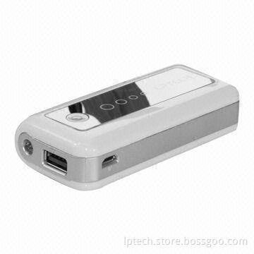 LED power bank, 5,600mAh universal portable mobile phone chargers w/lighting function, CE/FCC/RoHS